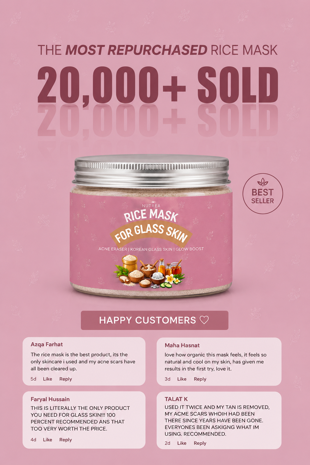 Rice Mask For Glass Skin and Acne